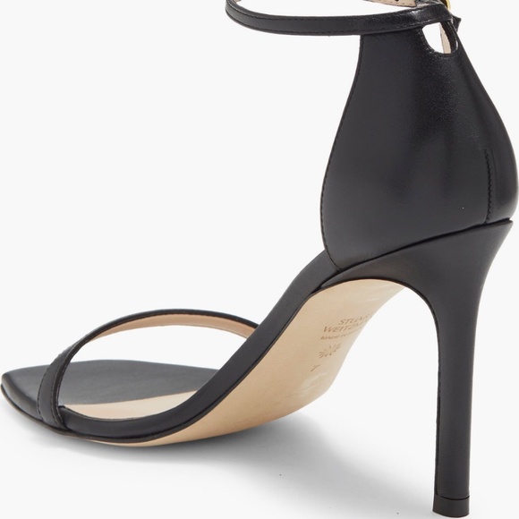Stuart Weitzman Amelina Heeled Sandal Black 5.5 Brand New No Tags - Picture 6 of 7